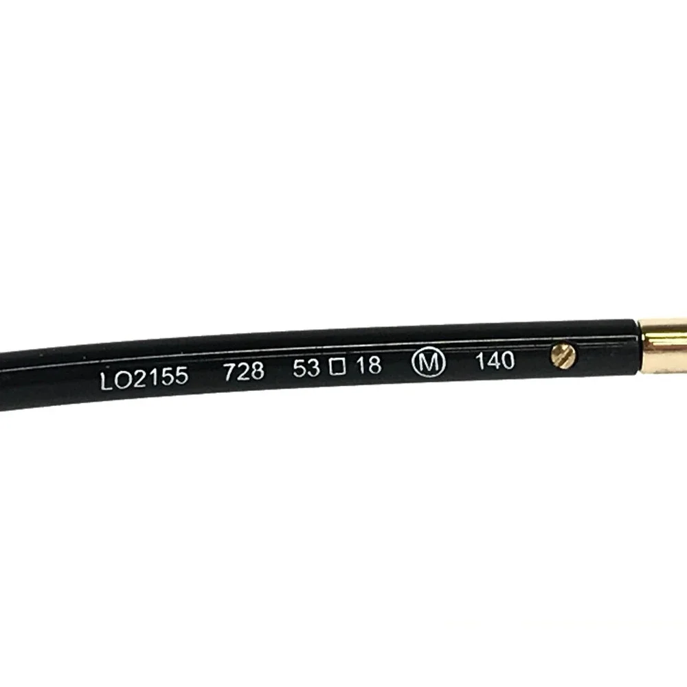 Longchamp Eyeglasses Frames LO2155 728 Black Gold Butterfly Wire Rim 53-18-140